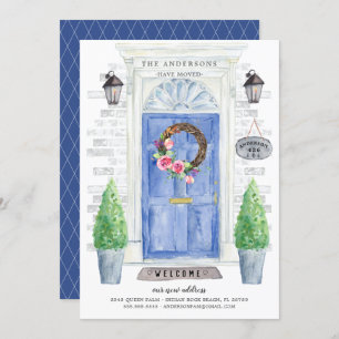 Blue Front Door Moving Announcement