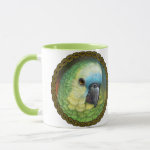 Blue Fronted Amazon Parrot Realistic Painting Mug