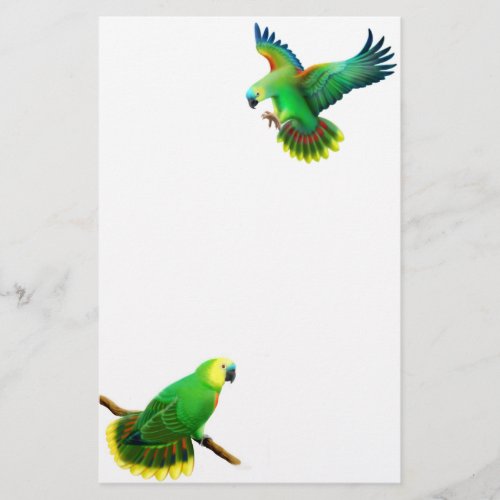 Blue Fronted Amazon Parrot Stationery