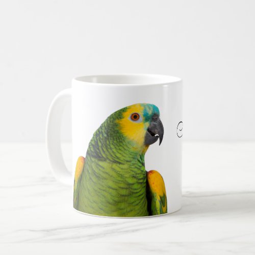 Blue_Fronted Amazon Parrot White Coffee Mug