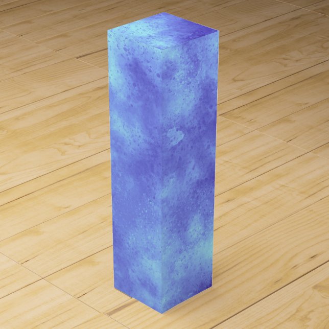Blue Frost Cloud Effect Wine Gift Box (Front)