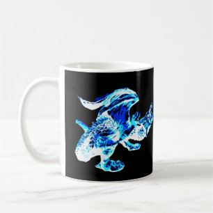 Blue Frost Dragon Arctic Ice Realm Mythical Beast Coffee Mug
