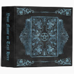 Blue Frost Flourish Gothic Grimoire 3 Ring Binder