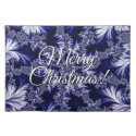 Blue Frost Pattern. «Merry Christmas!» Cloth Placemat