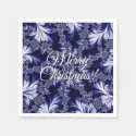 Blue Frost Pattern. «Merry Christmas!» Napkin