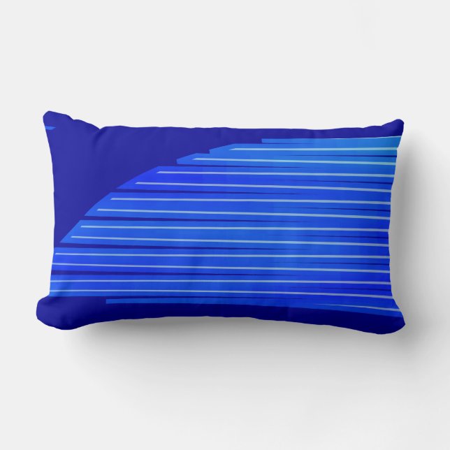 Blue Frosted Wings Lumbar Pillow (Front)