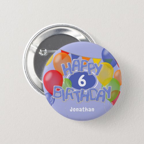 blue frosting cutout cookies w balloons birthday button