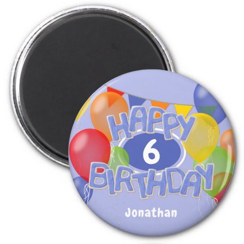 blue frosting cutout cookies w balloons birthday magnet