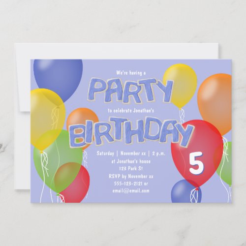 blue frosting cutouts letters cookies boy birthday invitation