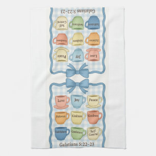 Blue fruit of the Spirit Kitchen Towel