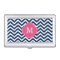 Blue & Fuchsia Zigzags Pattern Monogrammed