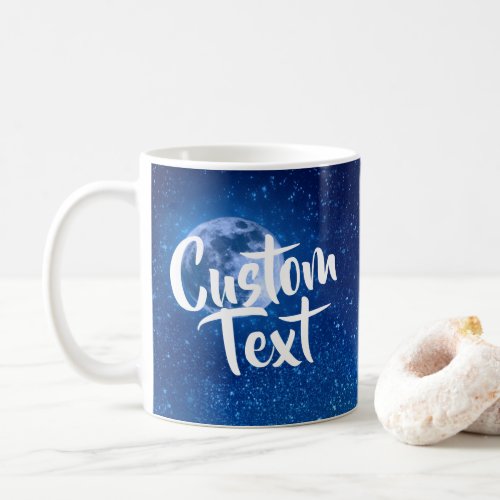 Blue Full Moon Custom Mug