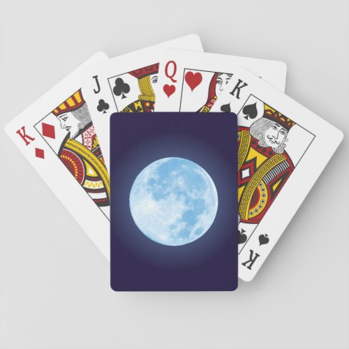 Blue Full Moon Playing Cards