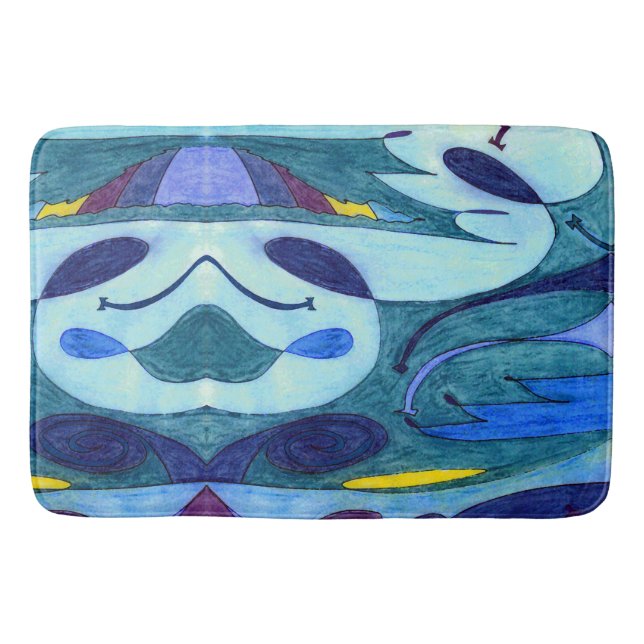 Blue Fumes Bath Mat (Front)