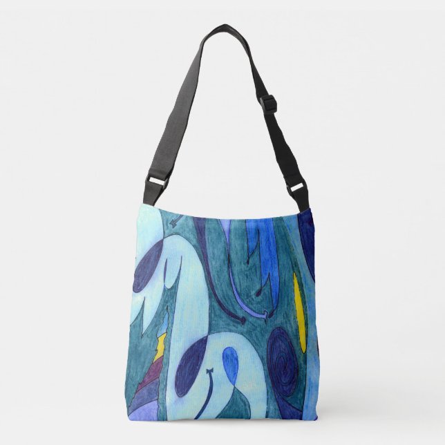 Blue Fumes Crossbody Bag (Front)