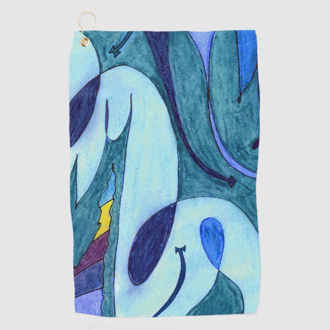Blue Fumes Golf Towel (Front)