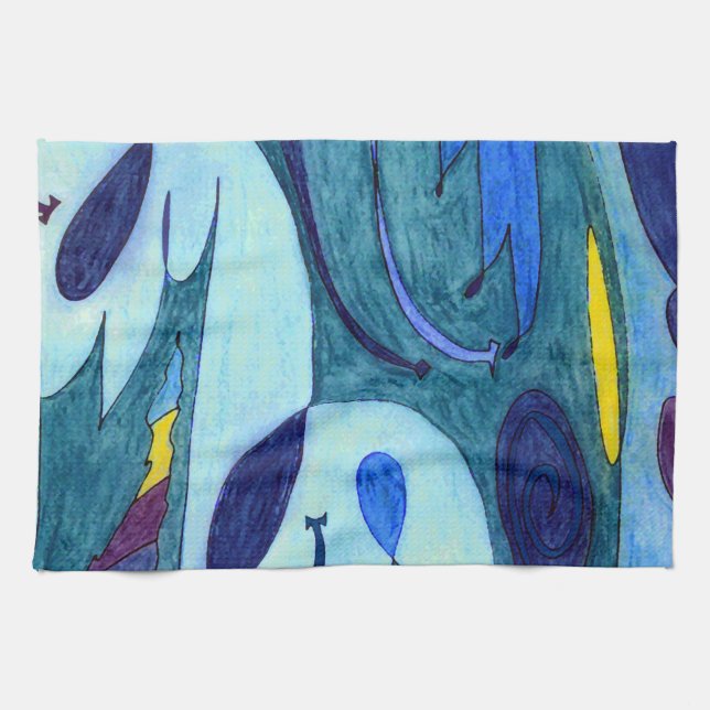 Blue Fumes Kitchen Towel (Horizontal)