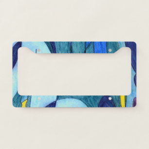 Blue Fumes License Plate Frame
