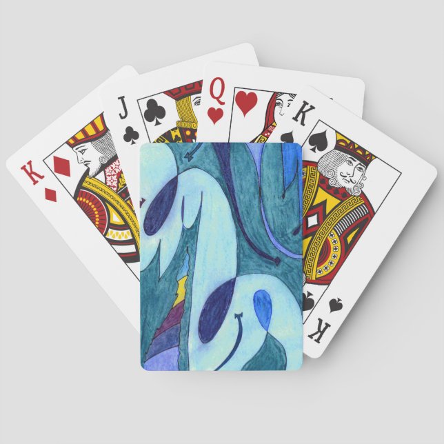 Blue Fumes Poker Cards (Back)