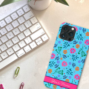 Blue Fun Floral Spring Pattern Pretty Name  iPhone 13 Pro Max Case