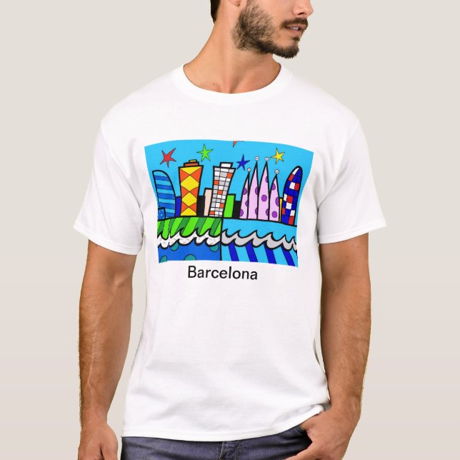 Blue Fun from Barcelona T-Shirt (Front)