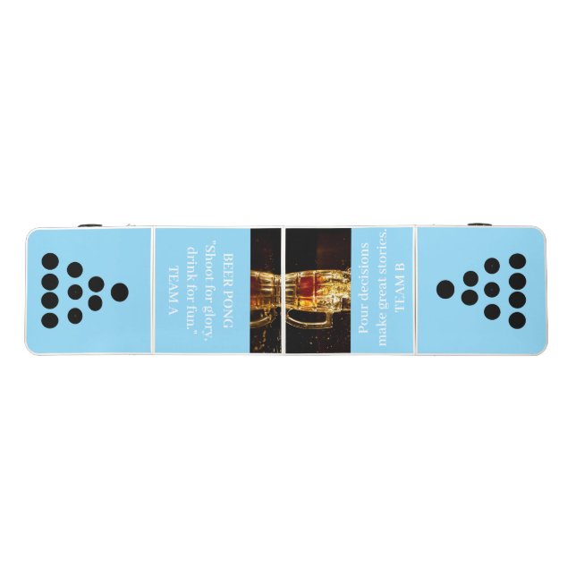 Blue  Fun quotes Custom Beer Pong Table (Top)