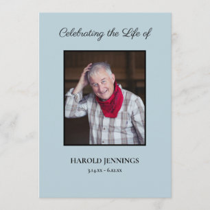 Blue Funeral Program Obituary Order of Service