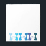 Blue Funky Kittens Notepad<br><div class="desc">Write a notes on your Funky Kittens notepad!</div>