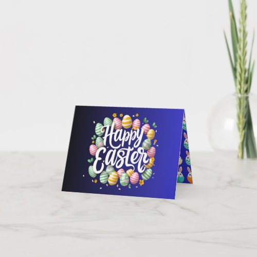 Blue Funny Easter Greeting Card