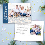 Blue Funny Let it Snow Beach Photo Christmas Holiday Card<br><div class="desc">If your family aren't snow fans and you'd prefer to celebrate the holiday season with a trip to the beach, you are going to love this "Let it Snow Somewhere Else" holiday card! You can have the cards professionally printed by Zazzle and shipped to your door, or you can choose...</div>