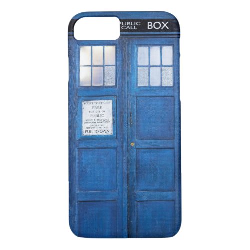 Blue Funny Phone Booth Call Box iPhone 87 Case