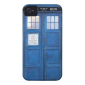 Blue Funny Phone Booth Call Box Case-Mate iPhone Case (Back)
