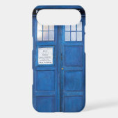 Blue Funny Phone Booth Call Box Case-Mate iPhone Case (Back)