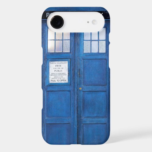 Blue Funny Phone Booth Call Box Case-Mate iPhone Case (Back)