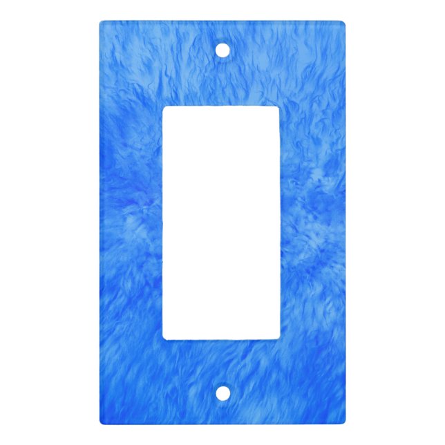 Blue Fur Frenzy Light Switch Cover (Front)