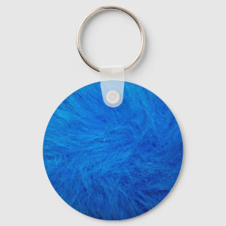 Blue Fur Keychain