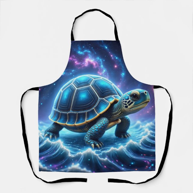 Blue Galactic Sea Turtle Apron (Front)