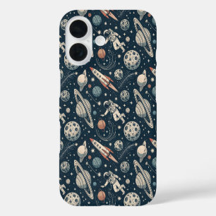 Blue Galaxy Adventure iPhone 16 Case