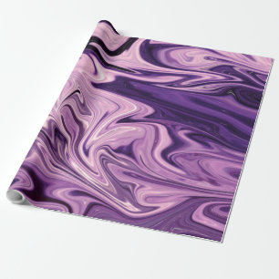 Blue galaxy art pattern wrapping paper