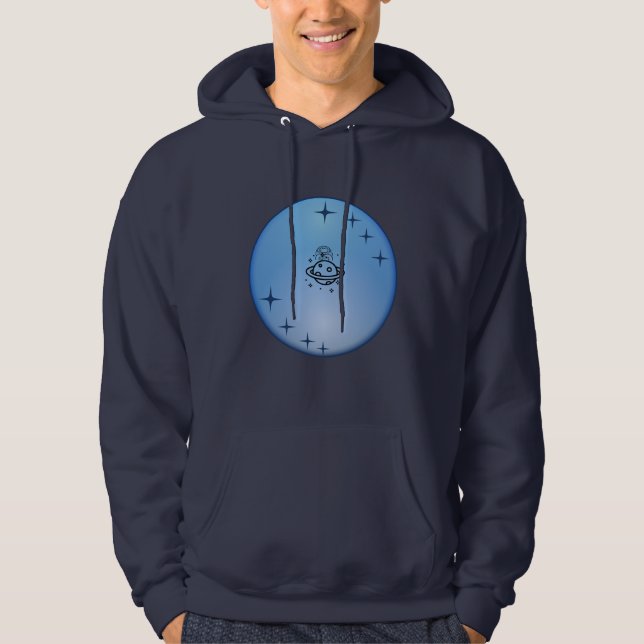 Blue Galaxy Astronaut Hoodie – Modern Space Graphi (Front)