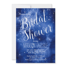 Blue Galaxy Celestial Stars Lights Bridal Shower