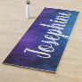 Blue Galaxy Celestial Stars Space Art Personalized Yoga Mat