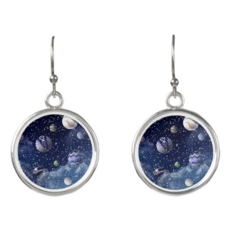 Blue Galaxy Earrings
