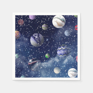 Blue Galaxy Napkins