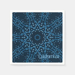 Blue Galaxy Stars Napkins