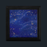 Blue Galaxy with Golden Stars Gift Box<br><div class="desc">Blue Galaxy with Golden Stars gift box.</div>