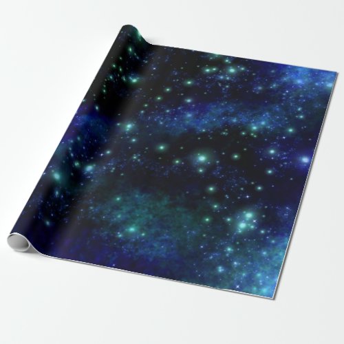 Blue Galaxy Wrapping Paper