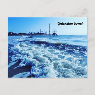 Blue Galveston Postcard