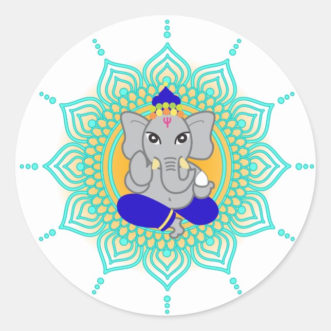 Blue Ganesha labels (Front)