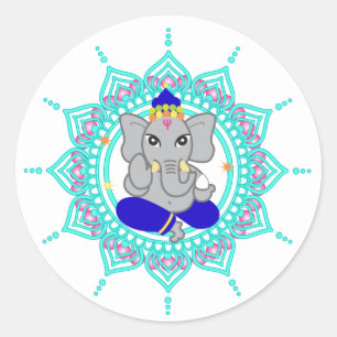 Blue Ganesha labels
